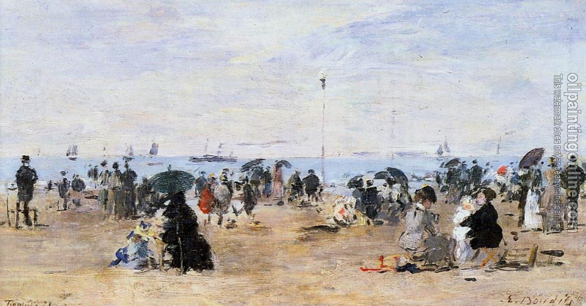 Boudin, Eugene - Trouville, Beach Scene